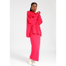 Suede Style 30240 - Şık Rahat Salaş Triko Etekli Kadın Takımı