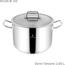 Sofram Atlas 16 cm XL Derin Tencere - 2 Litre
