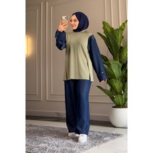 Suede Style 6448 - Şık Rahat Modal Interlok Örgü Kumaş Salaş Kadın Takım