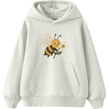 The Lucid Lab Bee Carrying A Flower Çocuk Hoodie