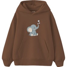 The Lucid Lab Elephant Blowing Three Tiny Bubbles Çocuk Hoodie