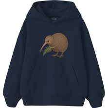 The Lucid Lab Kiwi Bird With A Small Fern Çocuk Hoodie