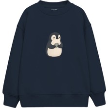The Lucid Lab Penguin Carrying A Pebble Çocuk Sweatshirt