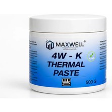 Maxwell 4W-K Termal Macun 500 G, 4 W/mk Isıl Iletken Silikon Bazlı Termal Pasta, 200°C Isıya Dayanıklı, Elektriksel Yalıtkan, Işlemci, LED ve Elektronik Soğutucu Sistemleri Için
