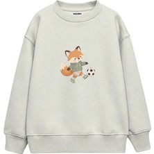 The Lucid Lab Fox Kicking A Football Çocuk Sweatshirt