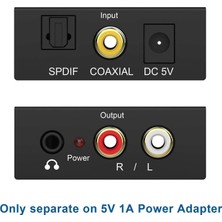 Str Store Dijital Analog Ses Dönüştürücü,toslink, Optik Çıkış To Rca Çevirme Dac Dijital Spdıf Koaksiyel Optik Dönüştürme L/r Rca, Toslink Optik Ses Adaptörü Için Ps4 Hd DVD Ev Sinema Sistemleri