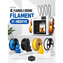 Snapmaker U1 3D Yazıcı + 4 Adet farklı renk 1 Kg'lık Pla Filament ile Birlikte