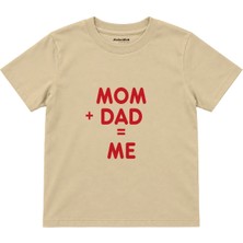 The Lucid Lab Mom Plus Dad Çocuk Tişört - Krem