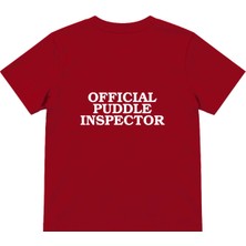 The Lucid Lab Puddle Inspector Çocuk Tişört - Kırmızı