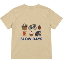 The Lucid Lab Slow Days Çocuk Tişört - Krem