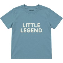 The Lucid Lab Little Legend Çocuk Tişört - Çelik Mavi