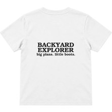 The Lucid Lab Backyard Explorer Çocuk Tişört - Beyaz