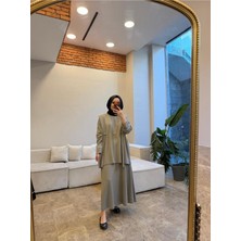 Suede Style 5973 - Şık Rahat Bağlama Detaylı Yumuşak Modal Kumaş Salaş Kadın Etek Tunik Takım