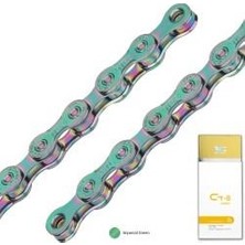 Belirtilmemiş Kmc Tec Renkli Zincir 8 Vites 116 Bakla - Imperial Green