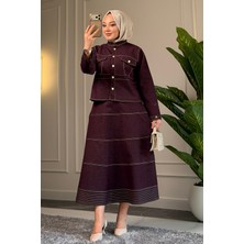 Suede Style 6391 - Rahat Salaş Kabardin Kot Etekli Takım