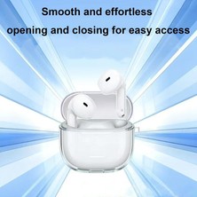Wisipi [kulaklık Kılıfı] Şeffaf Xiaomi Buds 8 Active Soft Yumuşak Şeffaf Esnek Silikon Kulaklık Kılıfı ve Karabina Anahtarlık