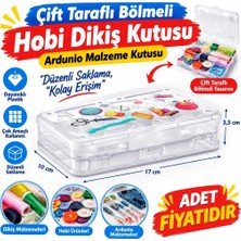 Ersert Ers- Çift Taraflı Bölmeli Hobi Dikiş Kutusu Ardunio Malzeme Kutusu(Adet Fiyatıdır)