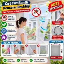 Ersert Ers- Tüm Cam Pencere Kapılara Uyumlu Tek Kanat Pencere Sinekliği (Adet Fiyatıdır)