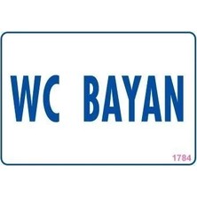 Ersert Ers- ® Wc Uyarı Levhası 17,5X25 KOD:1784