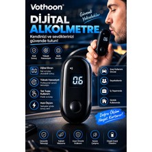 Str Store A8 Dijital Alkolmetre Type-C Şarjlı Taşınabilir Nefes Ölçüm Cihazı Sesli Bilgilendirme