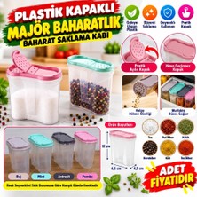Ersert Ers- Plastik Kapaklı Majör Baharatlık Baharat Saklama Kutusu Kabı (Adet Fiyatıdır)