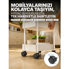 Ersert Ers- 4’lü Kilitli Tekerlek Ayak 4 cm Sessiz ve Dayanıklı