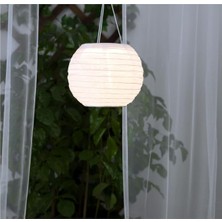Wisipi Led'li Güneş Enerjili Aydınlatma, Beyaz, 22 Cm, Pilli