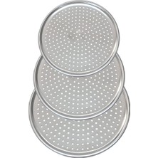 Orret Home Paslanmaz Çelik Pizza Tepsisi,delikli Lahmacun ve Pizza Tavası,fırın Tepisisi (28 Cm)