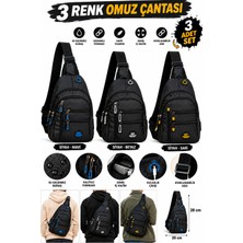 Sannora Bags Unisex Su Geçirmez Kulaklık USB Çıkışlı Çapraz Askılı Çanta Omuz ve Göğüs Çanta Bodybag