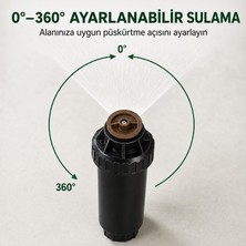 Wisipi Rain 14419 Bird US-412 Uni-Sprey Gövdesi, 30,5 cm Büyük Vanlu, Ayarlanabilir 0 – 360, Derece Başlık, 10,2 10,2 cm Pop-Up Rainbird US412