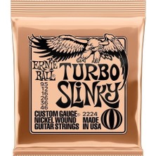 Ernie Ball Turbo Slinky Nickelwound Elektro Gitar Telleri, Ölçü 9.5-46
