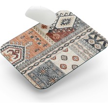 Wisipi Halı Motif Etnik Desen 10 - Dikdörtgen Mouse Pad, 17,5 cm x 21,50 cm