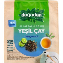 5 Adet Doğadan Kıvrık Dökme Bergamot Aromalı Yeşil Çay 50 G