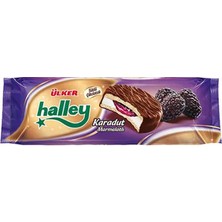 5 Adet Ülker Halley Karadut Dolgulu Bisküvi 236 G