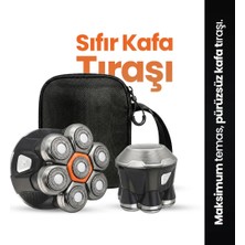 Relux RRS9000 7d Döner Başlıklı Kafa Tıraş Makinesi – Ipx7 Islak & Kuru Kullanım, LED Ekran, 120 Dakika Kablosuz Kullanım