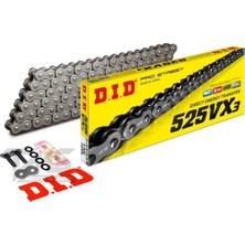 D.I.D Dıd DID-525VX3 (ÇELIK)-124 Dıd 525VX3-124 Link Çelik Zincir (X-Ring) - Trıumph Tıger Xc 800 cc (2010-2014)