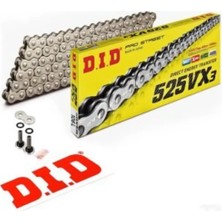 D.I.D Dıd DID-525VX3 (GÜMÜŞ)-116 Dıd 525VX3-116 Link Gümüş Zincir (X-Ring) - Benellı 752 S 752 cc (2019-2024)