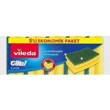 5 Adet Vileda Yeşil Oluklu Sünger 5'li