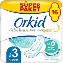 4 Adet Orkid Ekstra Hassas Dörtlü Paket Uzun Ekstra 16'lı