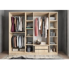 Baramolife Eko 6 Kapaklı Gardırop - Çam&füme - G.A.S.E_270