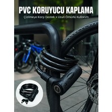 Ersert Ers 24 mm Kalın Çelik Halat Ile Motosiklet ve Bisikletiniz Için Güçlü Güvenlik