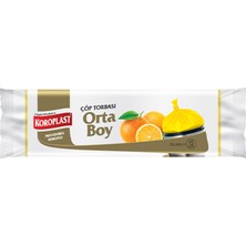 5 Adet Koroplast Çöp Torbası Orta Boy Mandarin Kokulu 15'li