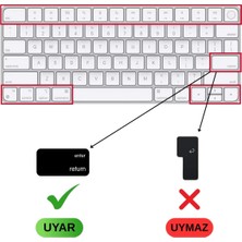 Wisipi Apple Magic Keyboard 3 A2449 A2450 Us Layout Klavye Koruyucu – Touch Id Uyumlu Ultra Ince Ansı Yatay Enter Ingilizce Tuş Dizilimi Silikon Kaplama Toz ve Sıvı Koruma Keyboard Cover Siyah