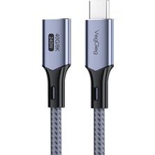 Wisipi USB 4.0 E-Mark 240W 40GBPS Thunderbolt 4 8k 60Hz Type-C Uzatma Kablosu 1 Metre
