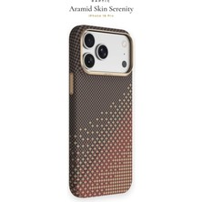 iPhone 18 Pro Kılıf M-Safe Şarj Özellikli Raptic Aramid Skin Serenity Serisi Karbon Kapak Kahverengi