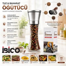Ersert Ers Hand Grınder Büyük Cam Hazneli - Krom Kaplama Pls.kapaklı Tuz - Baharat Öğütücü