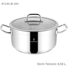Sofram Atlas 28 cm Derin Tencere - 8,50 Litre