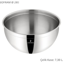 Sofram 28 cm Çelik Kase - 7,30 Litre