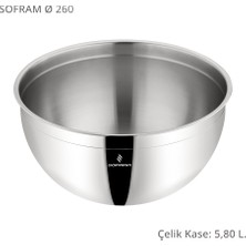 Sofram 26 cm Çelik Kase - 5,80 Litre