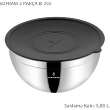Sofram 26 cm 3 Parça Karıştırma ve Saklama Kabı - 5,80 Litre